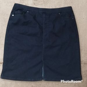 Black Denim Skirt